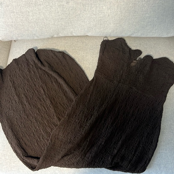 Selfie Leslie - HORIZON STRAPLESS TEXTURED MIDI DRESS CHOCOLATE - NEW - Size M - Picture 2 of 7